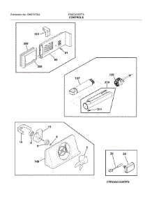 Controls parts for Frigidaire Refrigerator FGSC2335TF0 from AppliancePartsPros.com