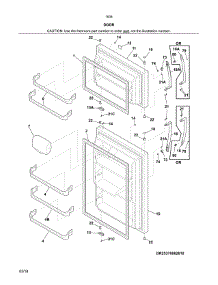 Doors parts for Kenmore Refrigerator 253.70085614 (25370085614, 253 70085614) from AppliancePartsPros.com