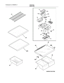 Shelves parts for Frigidaire Refrigerator FFHI2032TP0 from AppliancePartsPros.com