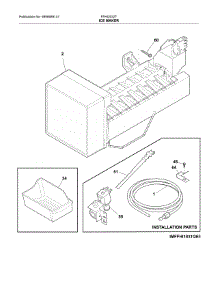 Ice Maker parts for Frigidaire Refrigerator FFHI2032TP0 from AppliancePartsPros.com