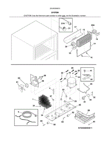 System parts for Kenmore Refrigerator 253.60085613 (25360085613, 253 60085613) from AppliancePartsPros.com