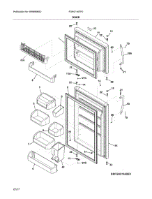 Doors parts for Frigidaire Refrigerator FGHI2164TF0 from AppliancePartsPros.com