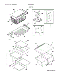 Shelves parts for Frigidaire Refrigerator FGHI2164TF0 from AppliancePartsPros.com