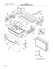 Freezer Drawer, Baskets parts for Frigidaire Refrigerator FGHB2868TE0 from AppliancePartsPros.com