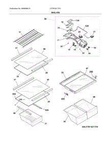 Shelves parts for Frigidaire Refrigerator LFTR1821TF0 from AppliancePartsPros.com