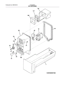 Ice Container parts for Frigidaire Refrigerator FGHB2868TF0 from AppliancePartsPros.com