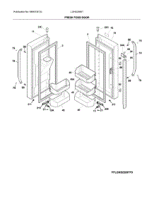 Fresh Food Door parts for Frigidaire Refrigerator LGHD2369TF0 from AppliancePartsPros.com