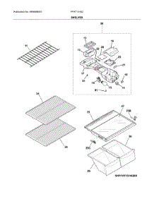 Shelves parts for Frigidaire Refrigerator FFHT1514QB5 from AppliancePartsPros.com
