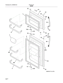 Door parts for Frigidaire Refrigerator FFHT1514TW1 from AppliancePartsPros.com
