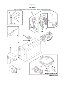 Ice Maker parts for Kenmore Refrigerator 253.7044341C (2537044341C, 253 7044341C) from AppliancePartsPros.com