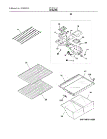 Shelves parts for Frigidaire Refrigerator FFHT1514TS1 from AppliancePartsPros.com