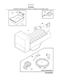 Ice Maker parts for Kenmore Refrigerator 253.7041341F (2537041341F, 253 7041341F) from AppliancePartsPros.com