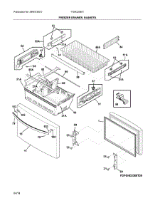 Freezer Drawer, Baskets parts for Frigidaire Refrigerator FGHD2368TD0 from AppliancePartsPros.com