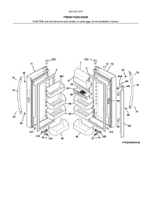 Fresh Food Doors parts for Kenmore Refrigerator 253.7041341F (2537041341F, 253 7041341F) from AppliancePartsPros.com