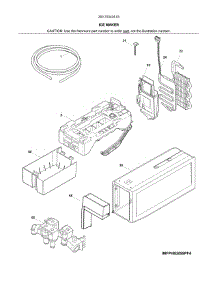 Ice Maker parts for Kenmore Refrigerator 253.7034241G (2537034241G, 253 7034241G) from AppliancePartsPros.com