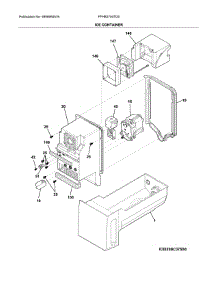 Ice Container parts for Frigidaire Refrigerator FFHB2750TD0 from AppliancePartsPros.com