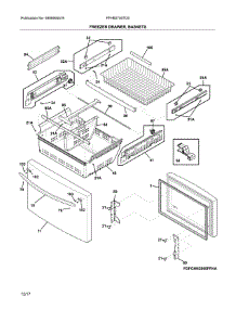 Freezer Drawer, Baskets parts for Frigidaire Refrigerator FFHB2750TD0 from AppliancePartsPros.com