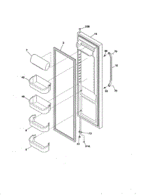 Refrigerator Door parts for Frigidaire Refrigerator FFHS2622MST from AppliancePartsPros.com