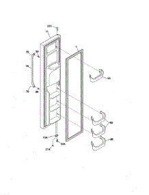 Freezer Door parts for Frigidaire Refrigerator FFHS2622MST from AppliancePartsPros.com