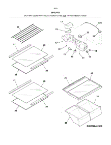 Shelves parts for Kenmore Refrigerator 253.70402612 (25370402612, 253 70402612) from AppliancePartsPros.com