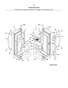 Fresh Food Door parts for Kenmore Refrigerator 253.7034341G (2537034341G, 253 7034341G) from AppliancePartsPros.com