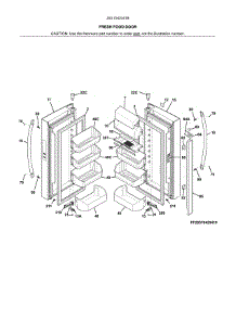 Fresh Food Doors parts for Kenmore Refrigerator 253.7042341B (2537042341B, 253 7042341B) from AppliancePartsPros.com