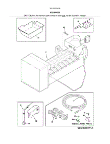 Ice Maker parts for Kenmore Refrigerator 253.7042341B (2537042341B, 253 7042341B) from AppliancePartsPros.com
