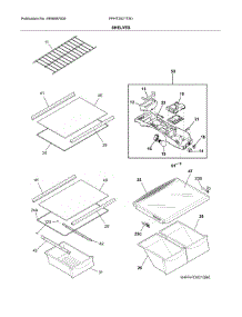 Shelves parts for Frigidaire Refrigerator FFHT2021TS0 from AppliancePartsPros.com