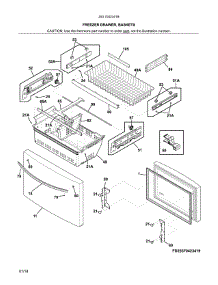 Freezer Drawer parts for Kenmore Refrigerator 253.7042341B (2537042341B, 253 7042341B) from AppliancePartsPros.com