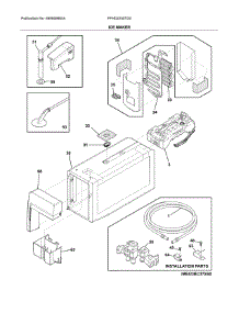 Ice Maker parts for Frigidaire Refrigerator FFHD2250TD0 from AppliancePartsPros.com