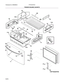 Freezer Drawer, Baskets parts for Frigidaire Refrigerator FFHD2250TD0 from AppliancePartsPros.com