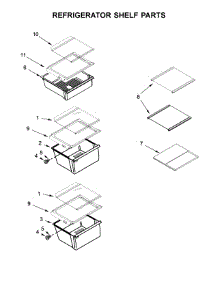 Refrigerator Shelf Parts parts for Kenmore Refrigerator 106.51332710 (10651332710, 106 51332710) from AppliancePartsPros.com