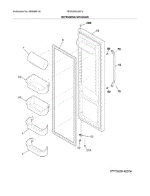 Refrigerator Door parts for Frigidaire Refrigerator FFSS2614QS7A from AppliancePartsPros.com