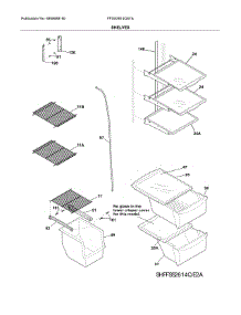 Shelves parts for Frigidaire Refrigerator FFSS2614QS7A from AppliancePartsPros.com