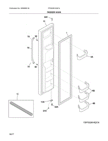 Freezer Door parts for Frigidaire Refrigerator FFSS2614QS7A from AppliancePartsPros.com