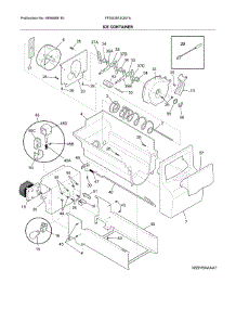 Ice Container parts for Frigidaire Refrigerator FFSS2614QS7A from AppliancePartsPros.com