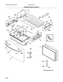 Freezer Drawer, Baskets parts for Frigidaire Refrigerator DGHD2361TF0 from AppliancePartsPros.com