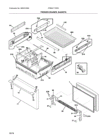 Freezer Drawer, Baskets parts for Frigidaire Refrigerator FPBS2777RFD from AppliancePartsPros.com