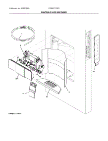 Controls & Ice Dispenser parts for Frigidaire Refrigerator FPBS2777RFD from AppliancePartsPros.com