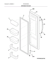 Refrigerator Door parts for Frigidaire Refrigerator FFHS2622MSZA from AppliancePartsPros.com