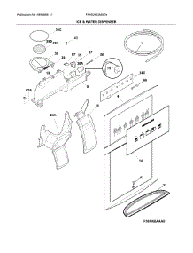 Dispenser parts for Frigidaire Refrigerator FFHS2622MSZA from AppliancePartsPros.com