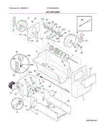 Ice Container parts for Frigidaire Refrigerator FFHS2622MSZA from AppliancePartsPros.com