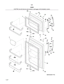Doors parts for Kenmore Refrigerator 253.60812710 (25360812710, 253 60812710) from AppliancePartsPros.com