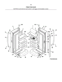 Fresh Food Door parts for Kenmore Refrigerator 253.7041941C (2537041941C, 253 7041941C) from AppliancePartsPros.com