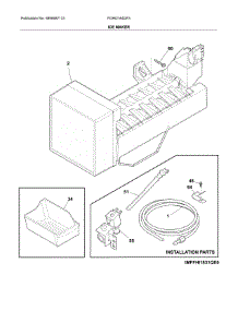 Ice Maker parts for Frigidaire Refrigerator FGHI2164QF3 from AppliancePartsPros.com