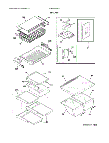 Shelves parts for Frigidaire Refrigerator FGHI2164QF3 from AppliancePartsPros.com