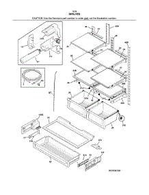 Shelves parts for Kenmore Refrigerator 253.7034241F (2537034241F, 253 7034241F) from AppliancePartsPros.com
