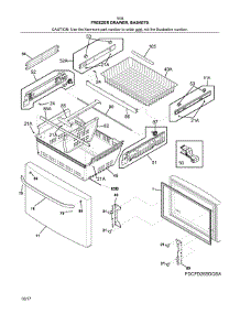 Freezer Drawer, Baskets parts for Kenmore Refrigerator 253.7034241F (2537034241F, 253 7034241F) from AppliancePartsPros.com