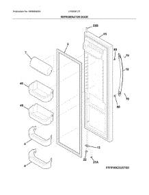 Refrigerator Door parts for Frigidaire Refrigerator LFSS2612TF0 from AppliancePartsPros.com