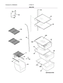 Shelves parts for Frigidaire Refrigerator LFSS2612TF0 from AppliancePartsPros.com